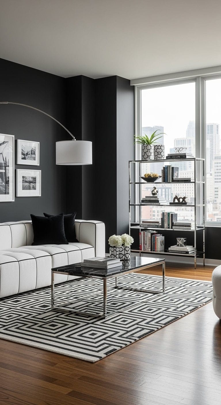 timeless black white chrome