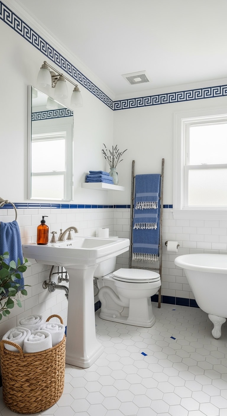 sophisticated mediterranean spa inspired bathroom accents