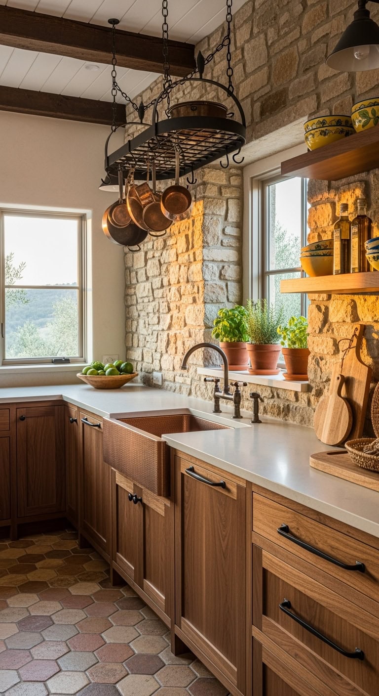 rustic mediterranean kitchen retreat