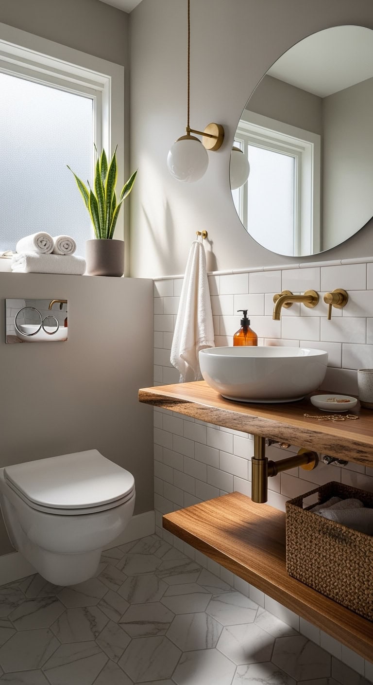 sleek efficient hidden streamlined bathroom essentials