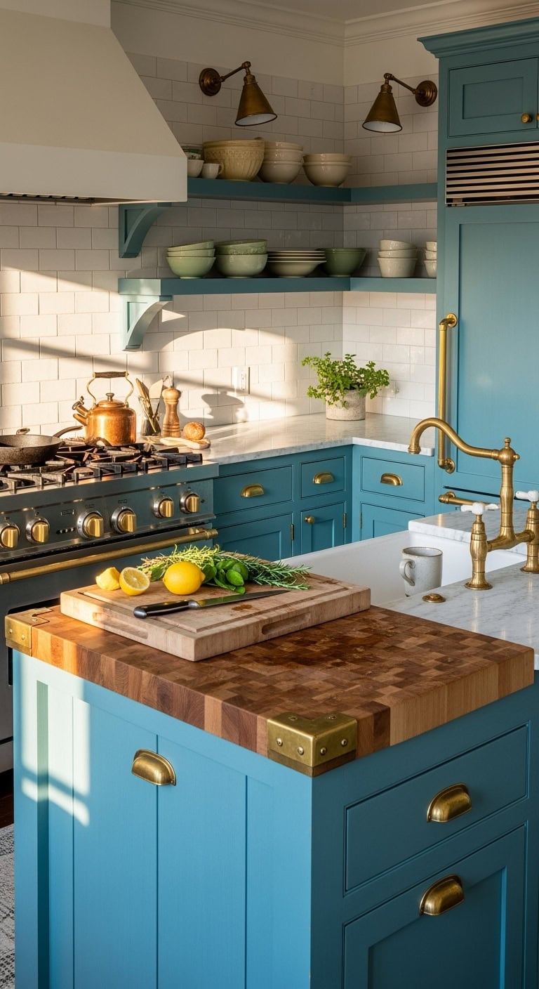 vintage brass pulls timeless kitchen charm