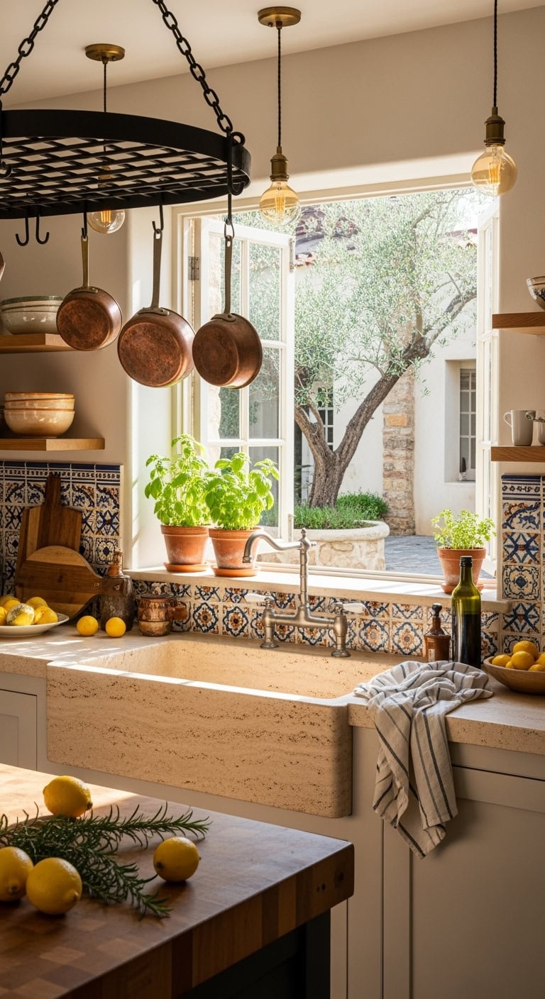 rustic mediterranean kitchen charm