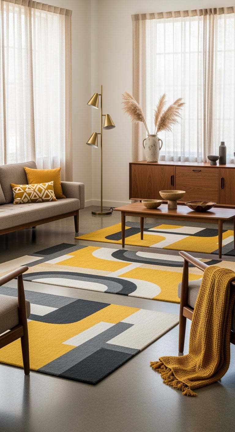 bold black and white walnut interiors