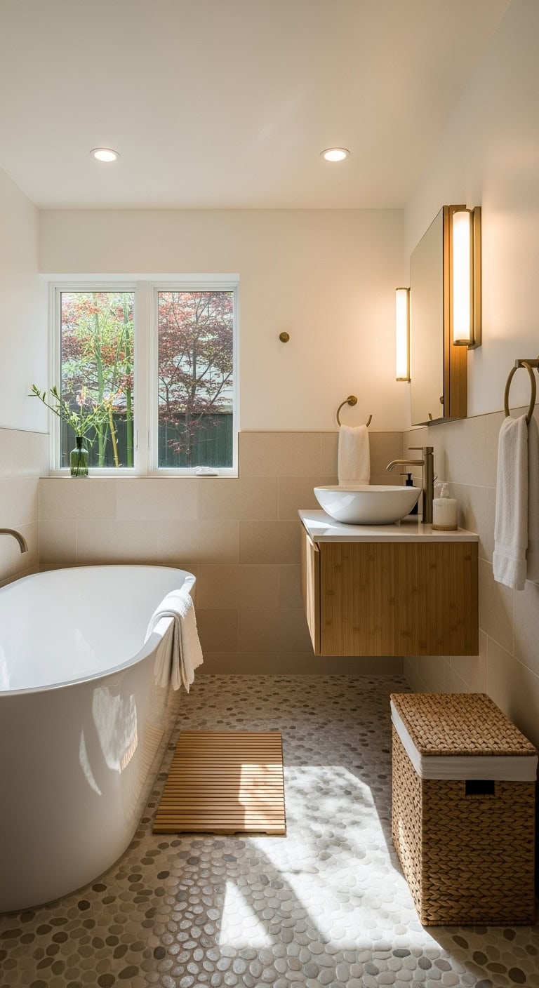 beige pebble japanese soak