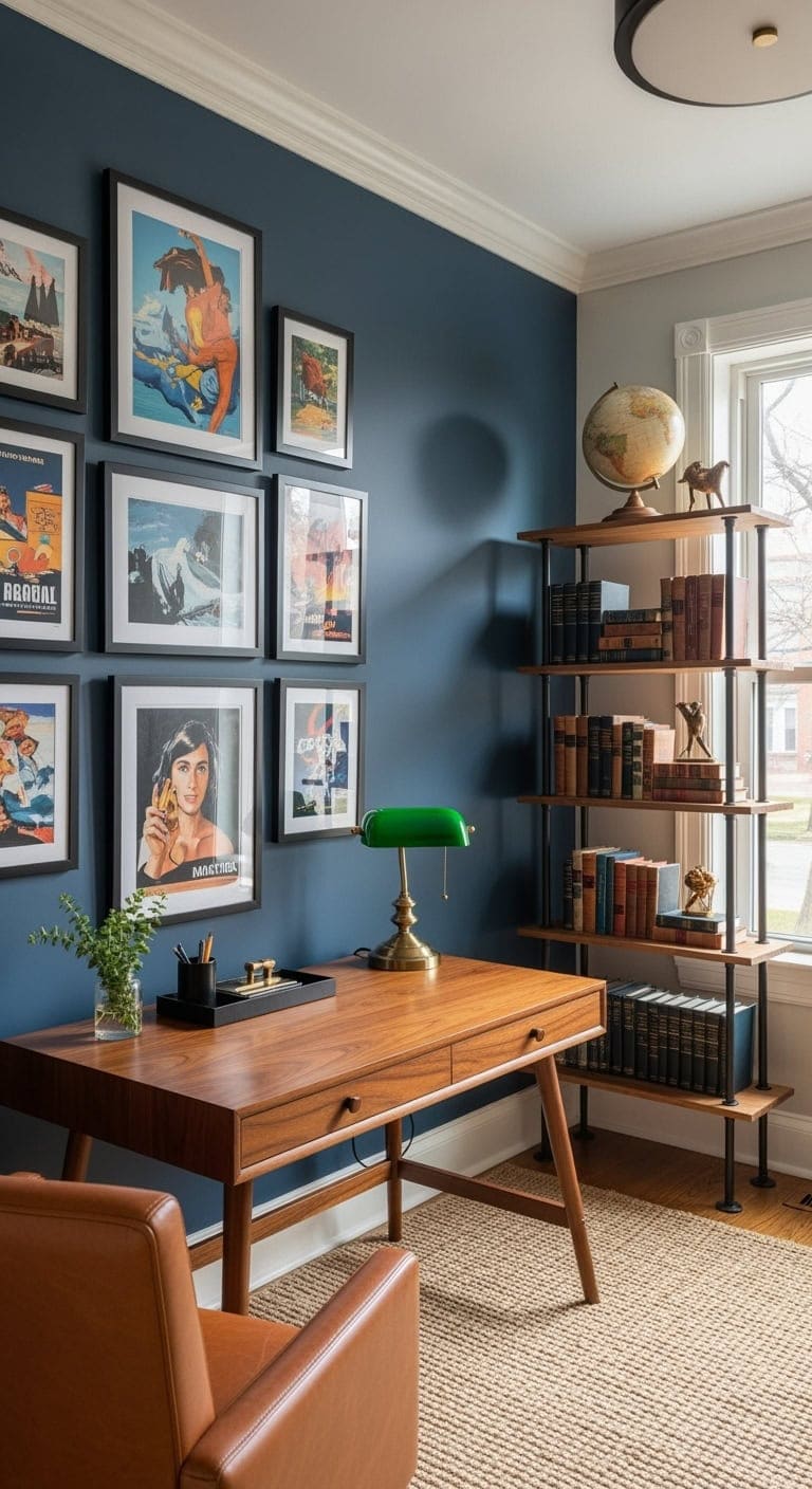 parisian vintage poster workspace