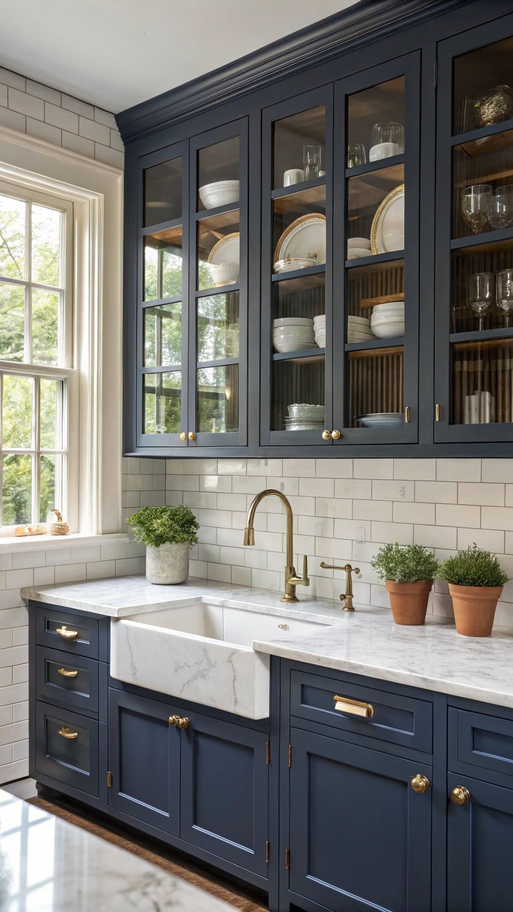 elegant glass front displays