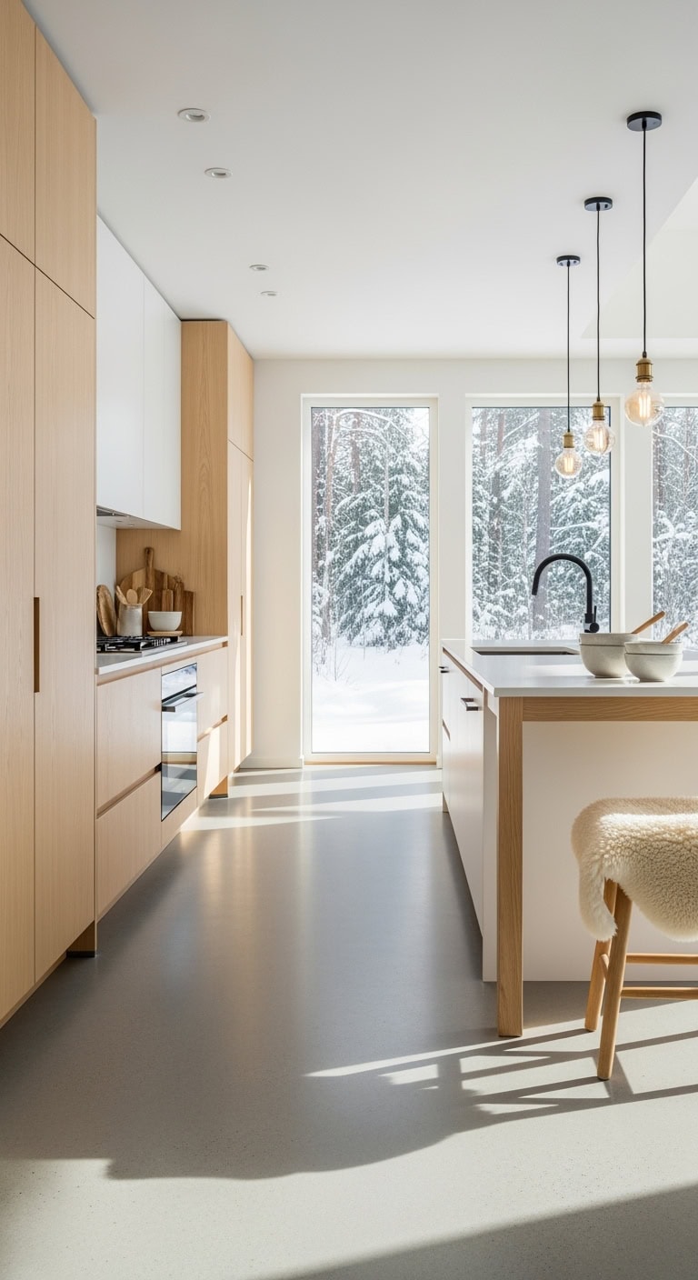 warm minimalist cozy nordic cabin