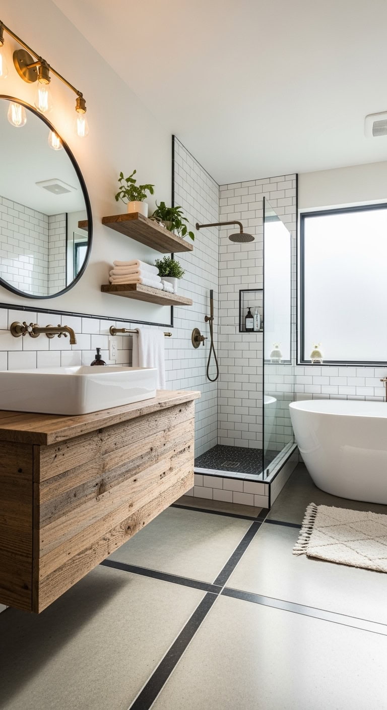 industrial chic bathroom design