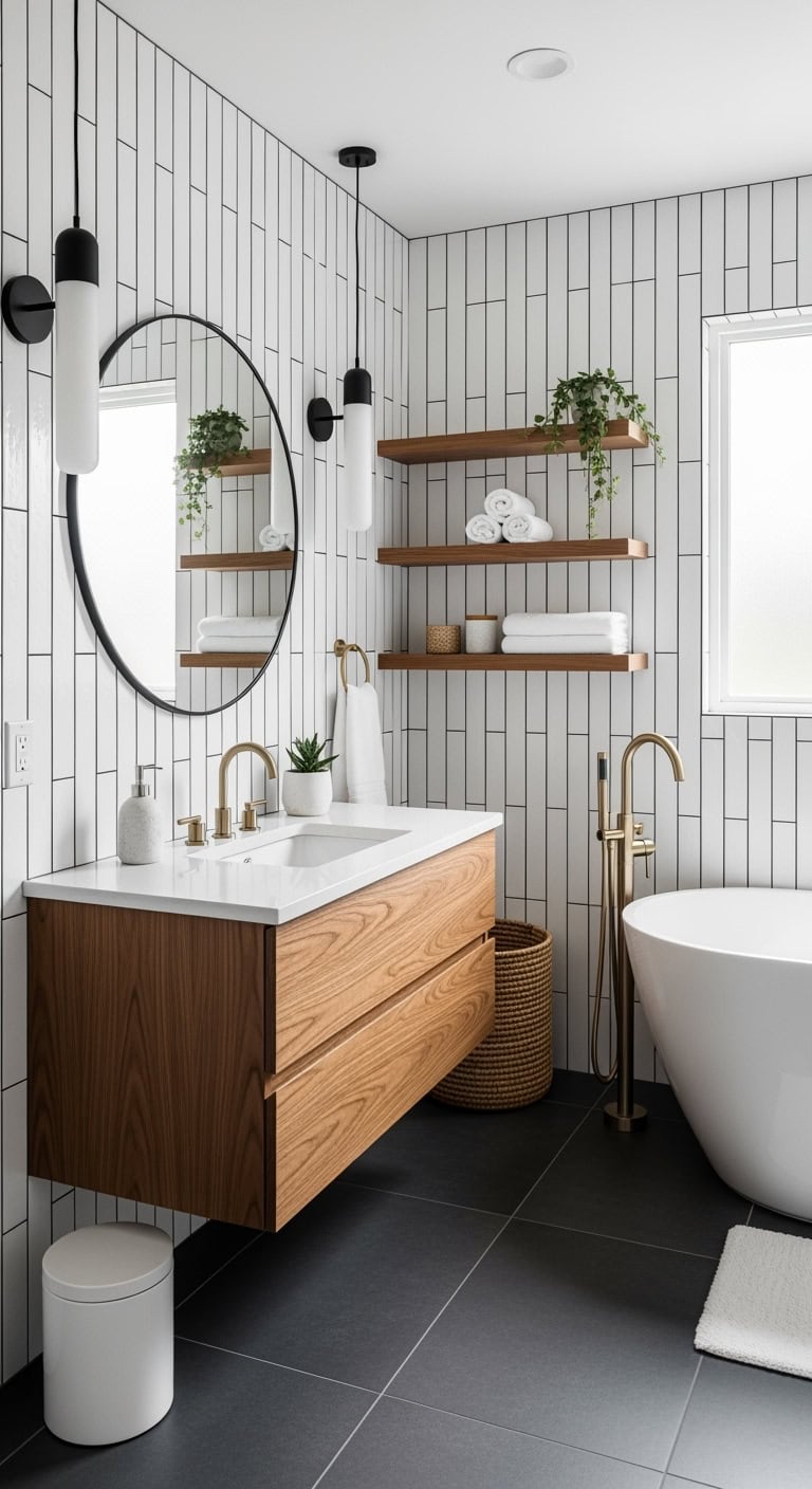 optical illusion sleek vertical balanced