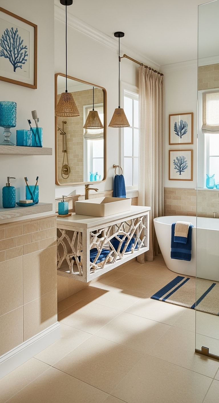 soothing coastal bathroom oasis inspiration