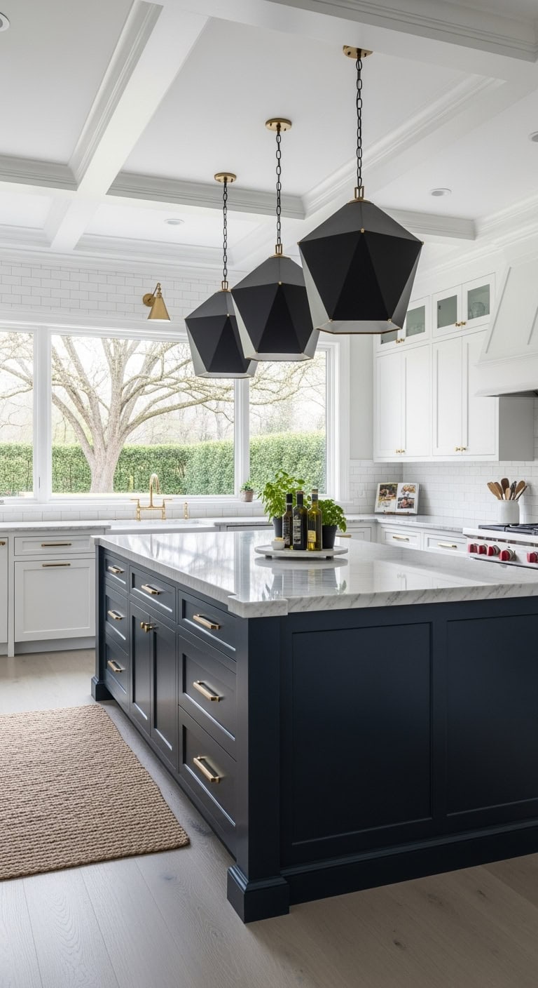 oversized sculptural pendant kitchen