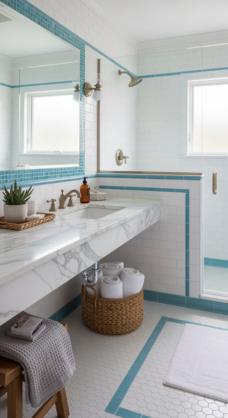 fresh delicate blue borders