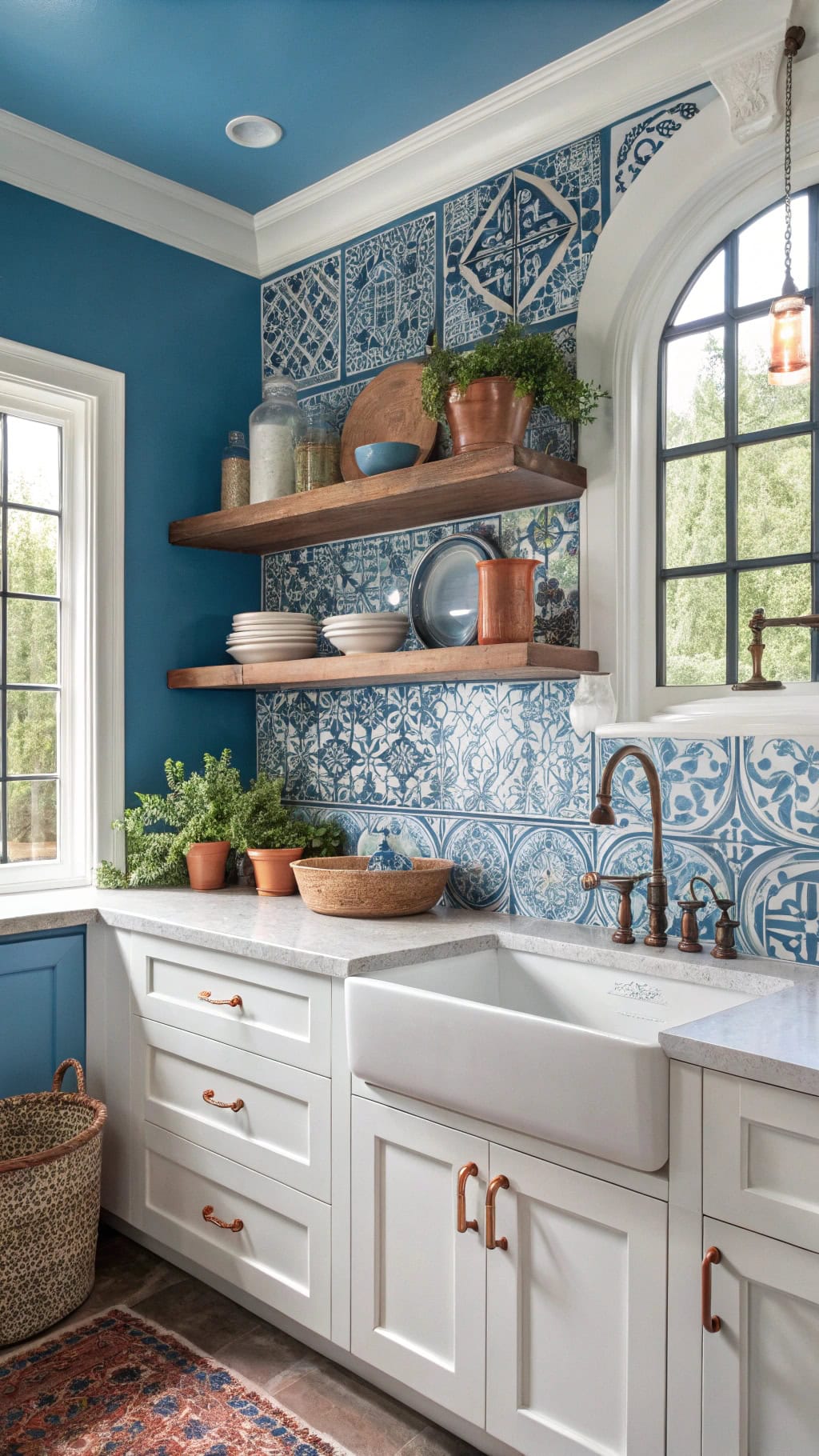 mediterranean cobalt blue tiles