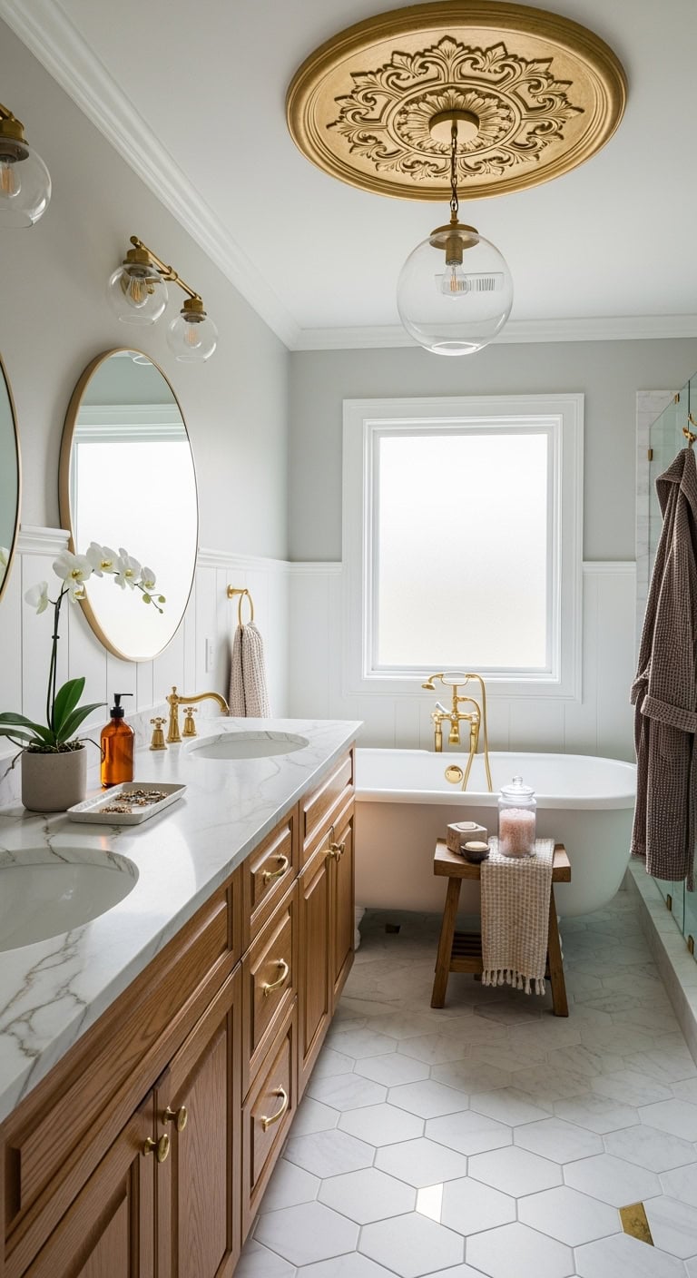 ceiling jewelry creates instant drama