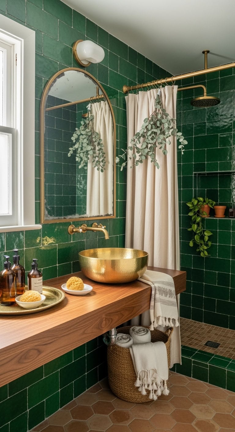 moroccan spa like bathroom transformation inspiration
