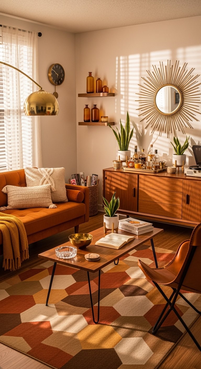 inviting mid century modern warm retreat