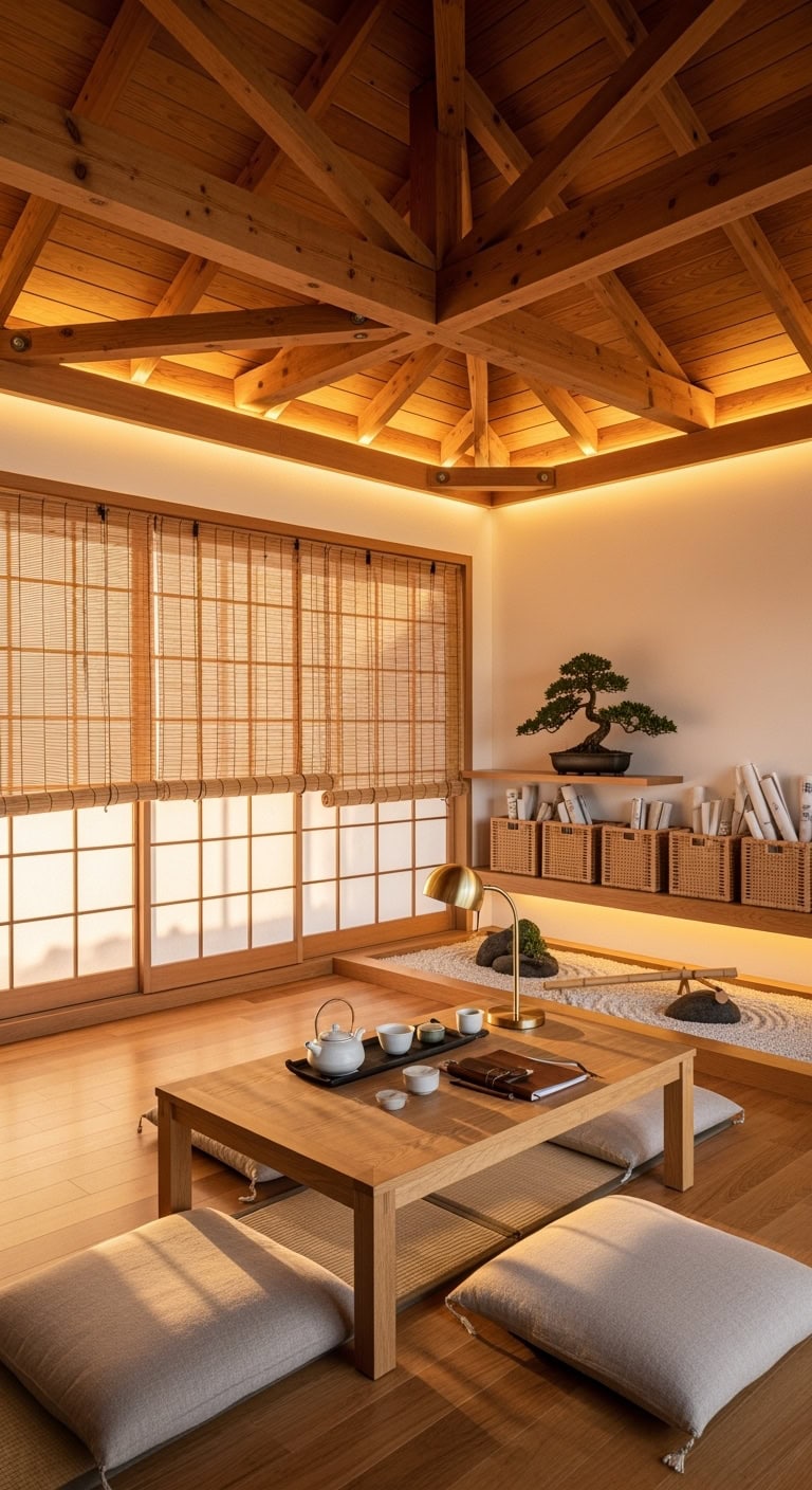 japanese minimalist office serenity