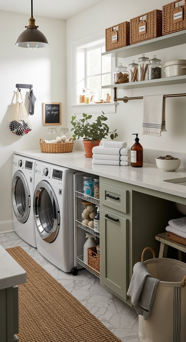 maximize laundry room storage space