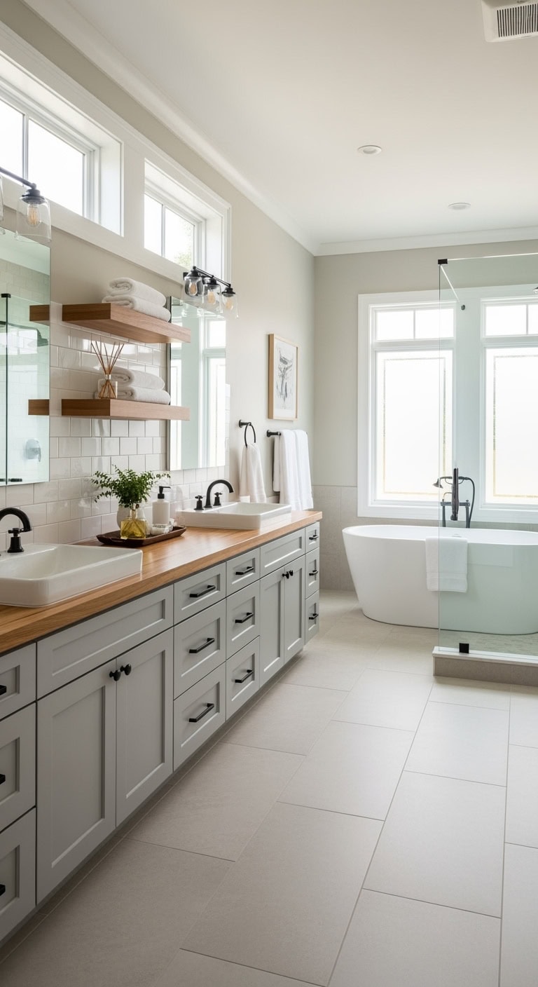 serene spa bathroom color harmony