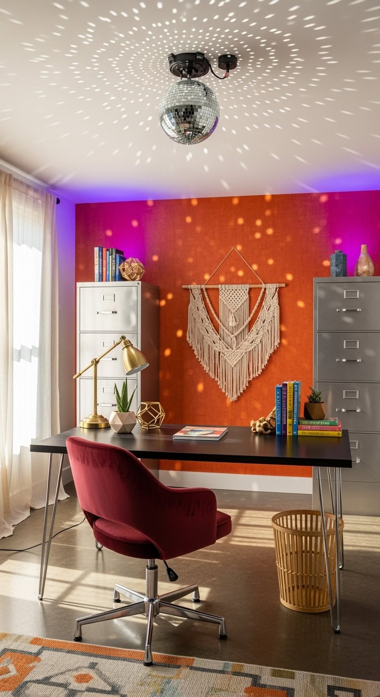 retro disco transforms office ambience