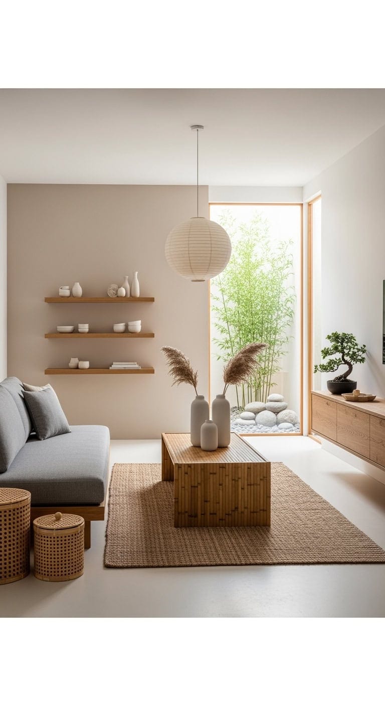 minimal japandi bamboo chic