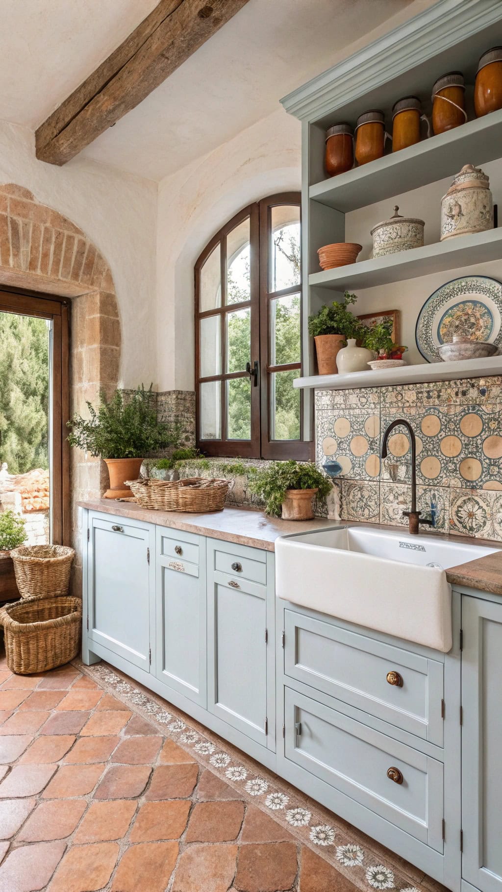 mediterranean coastal kitchen vibes