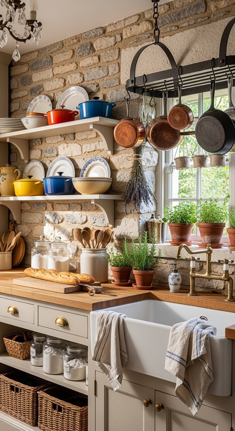 rustic french country charm kitchen