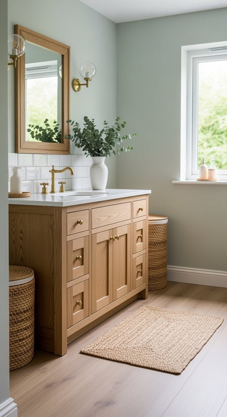 calming sage spa bathroom