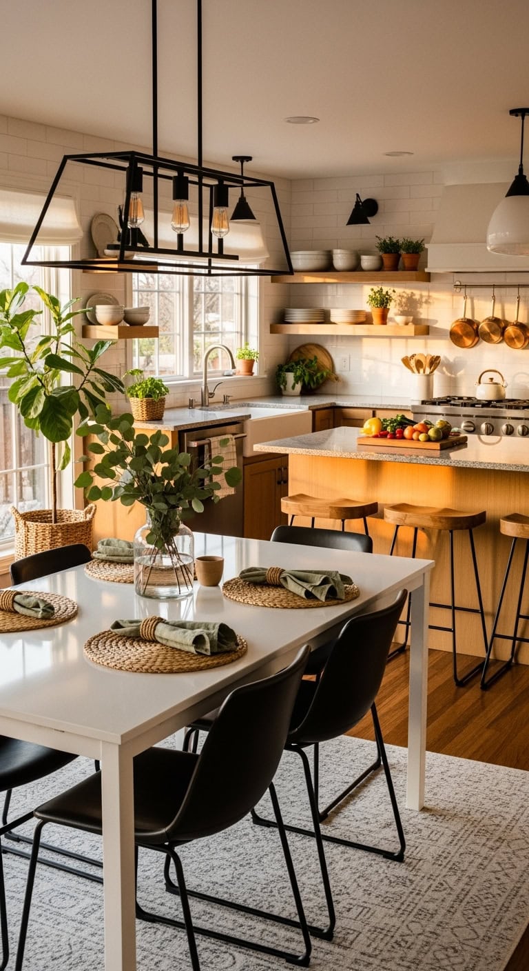 sleek modern white kitchen