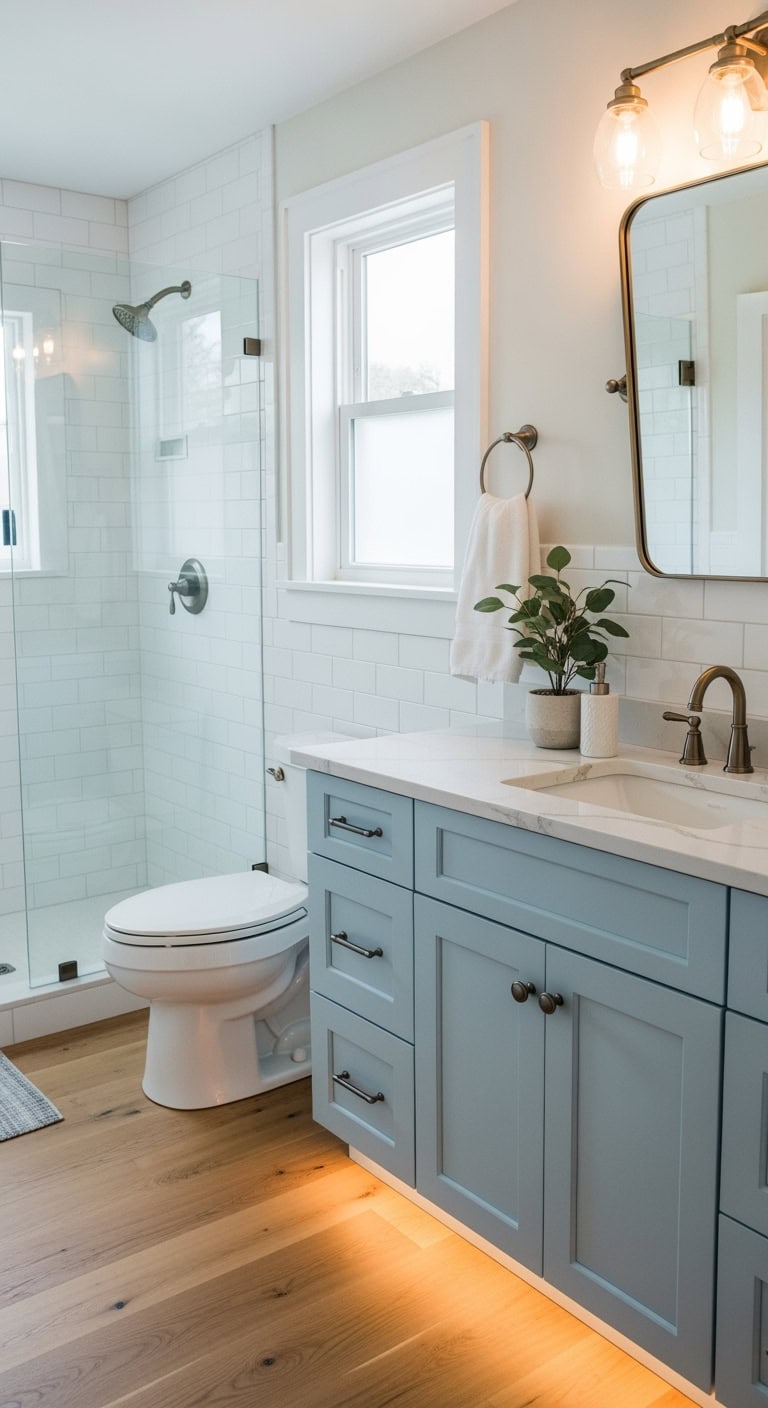 sophisticated and stylish matte blue hardware