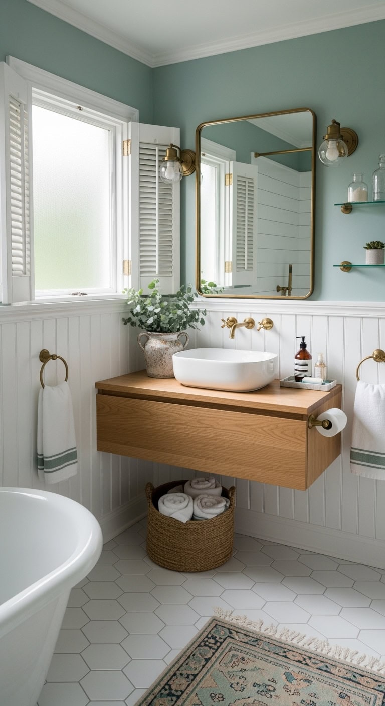 coastal cottage bathroom dream realized