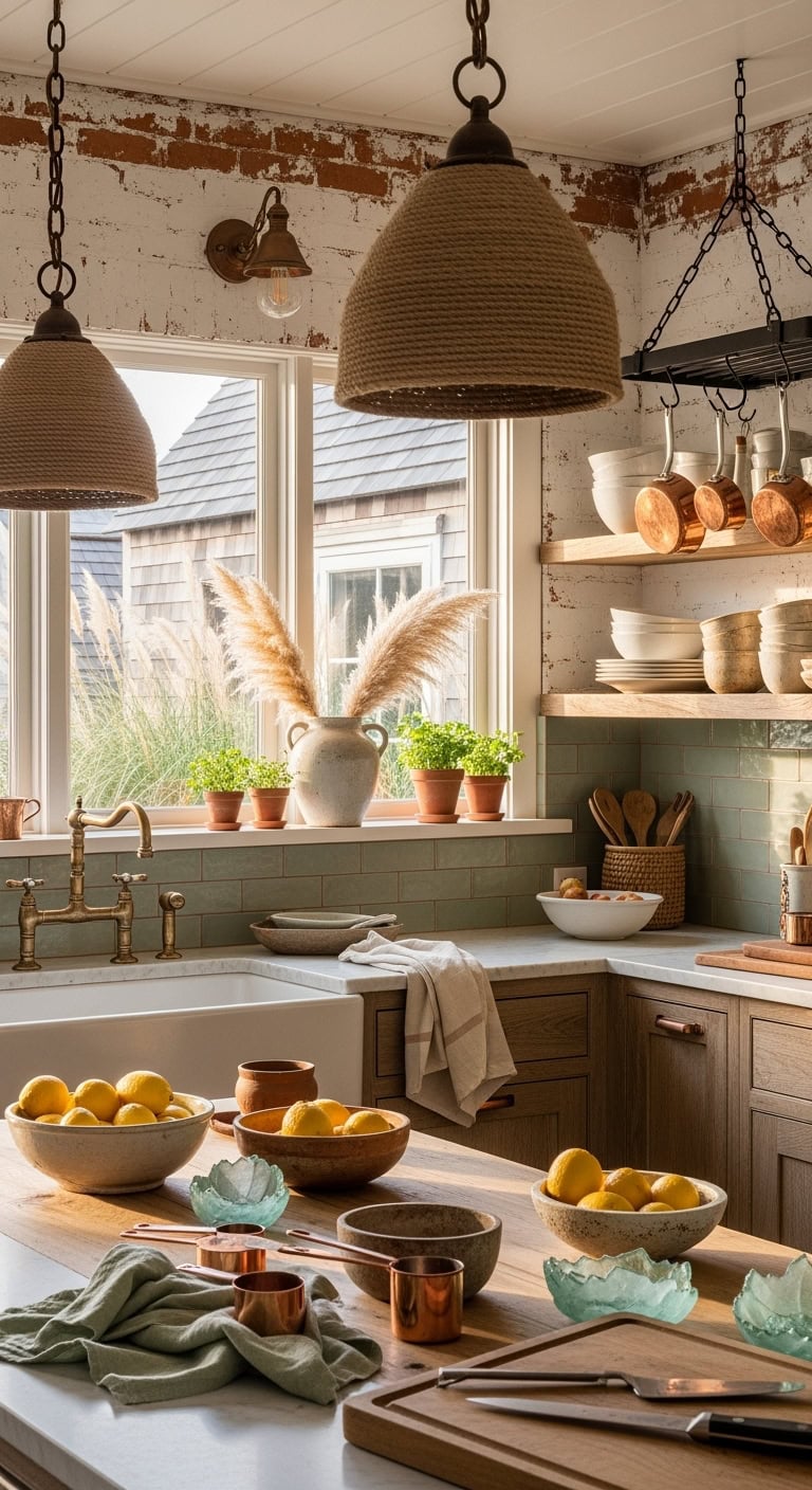 rustic coastal kitchen charm
