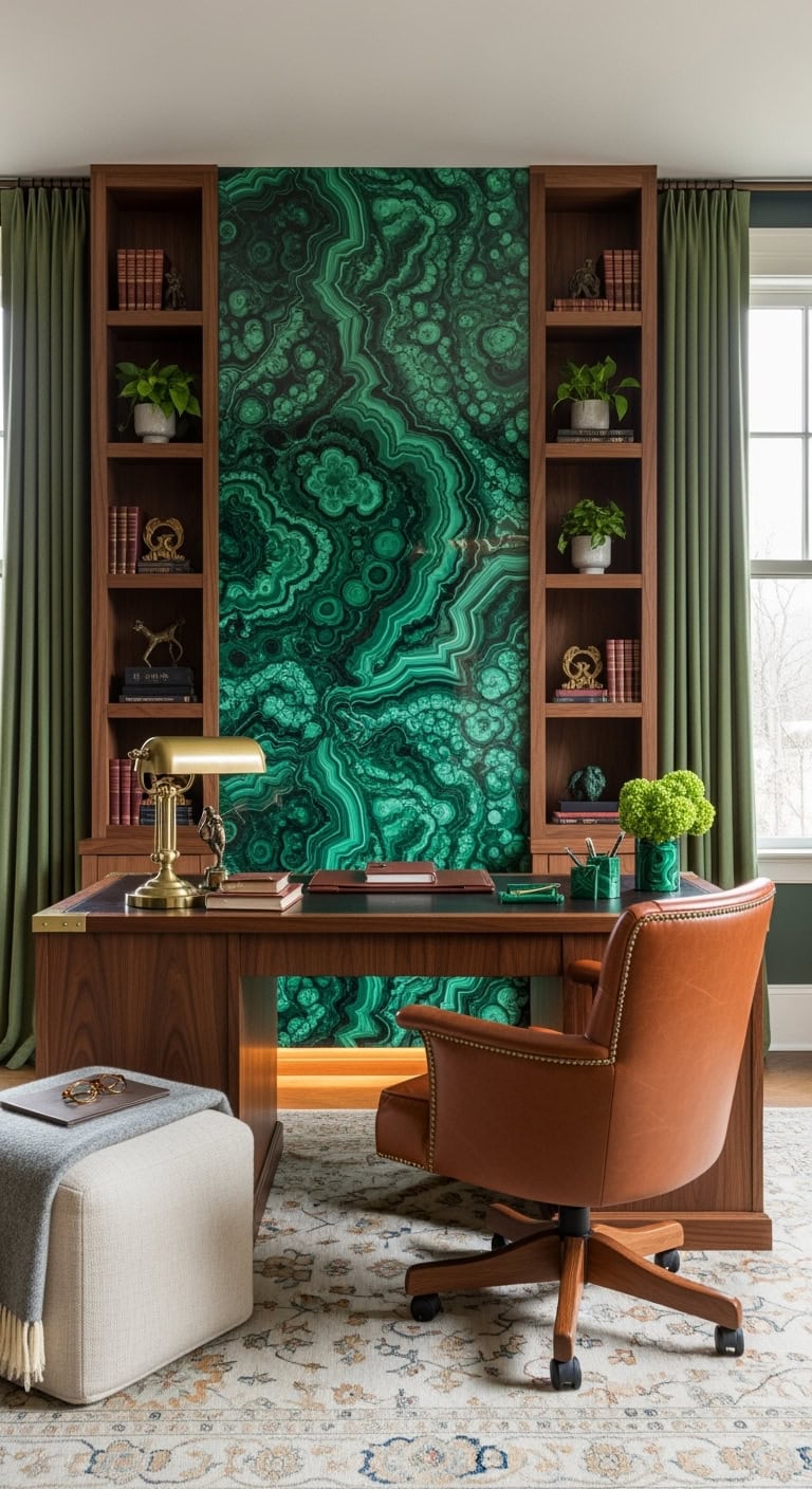 frozen emerald smoke natural depth brass accent