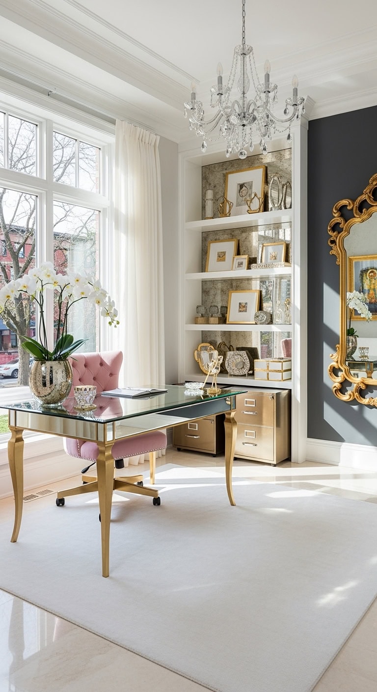 vintage glam home office