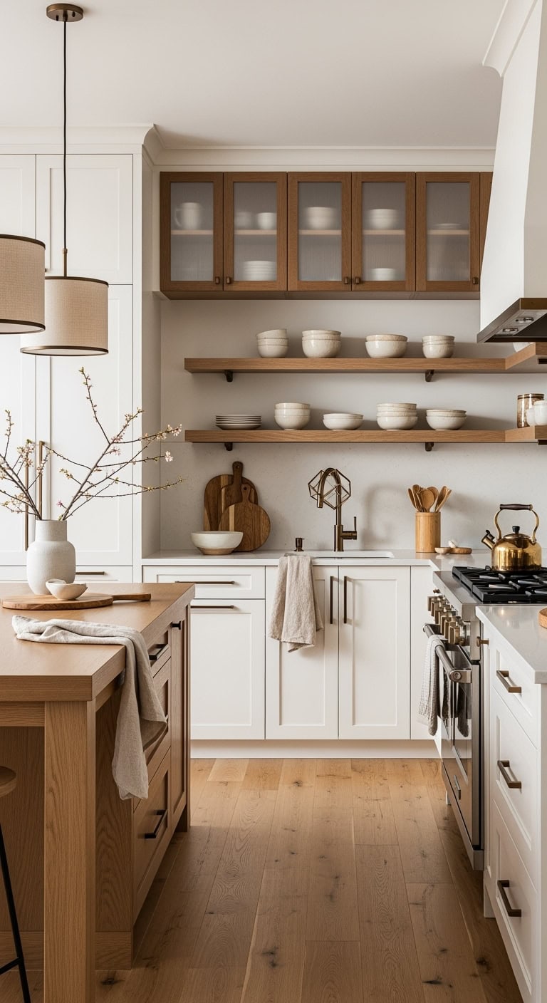 zen inspired bronze kitchen design