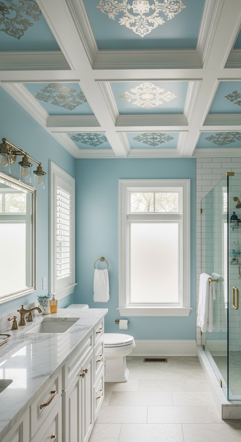 powder blue ceiling design inspiration