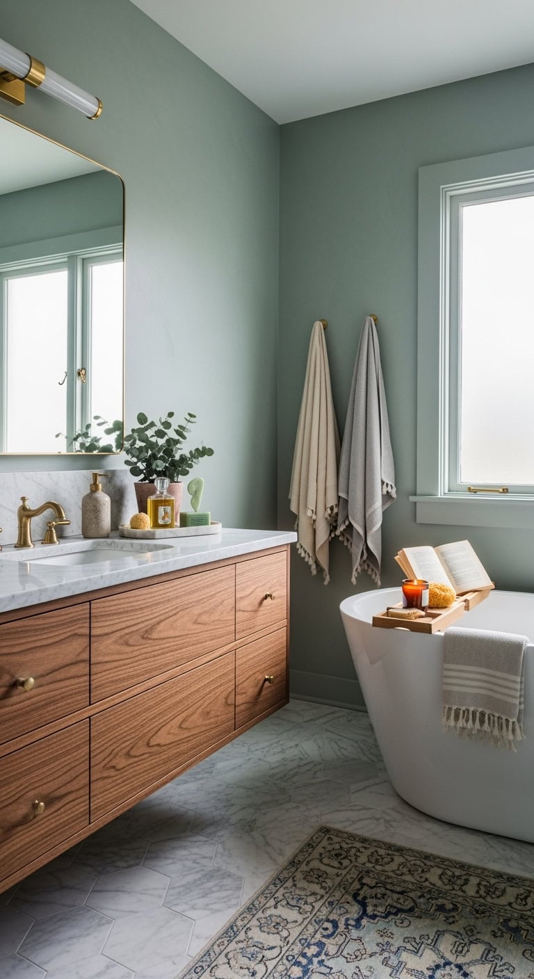 cozy sophisticated matte seafoam opulence