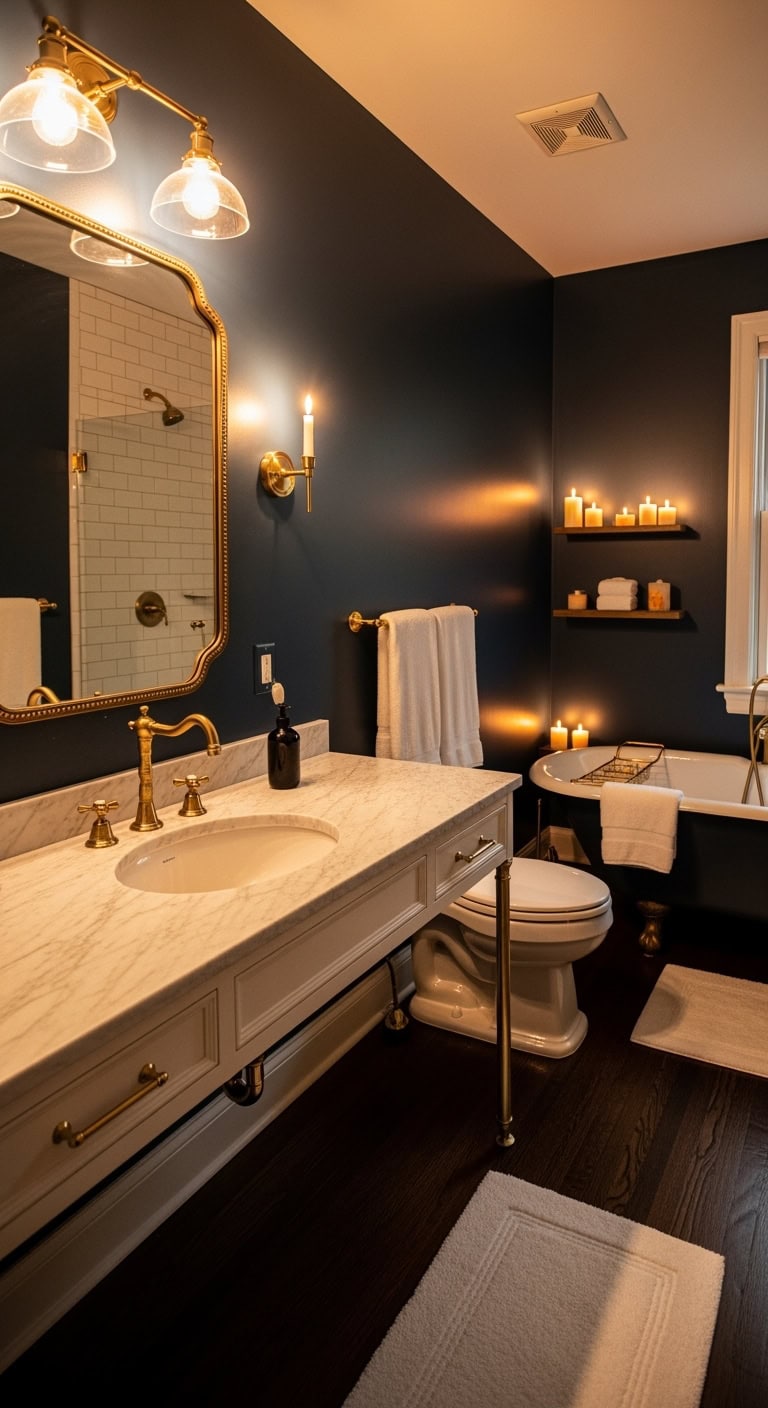 luxurious sophisticated bathroom ambiance