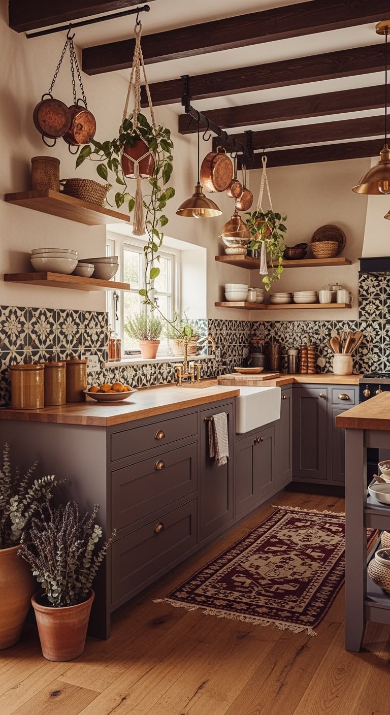 bohemian plum kitchen vibes