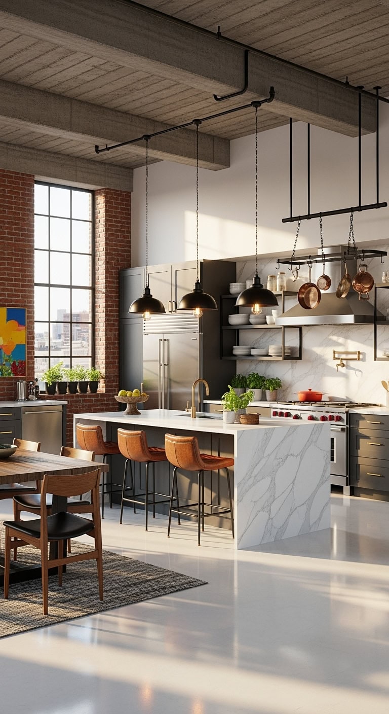 urban loft kitchen design