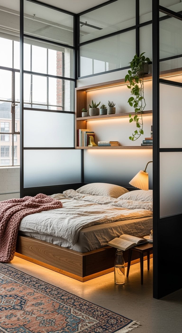 versatile glass zoning for bedrooms