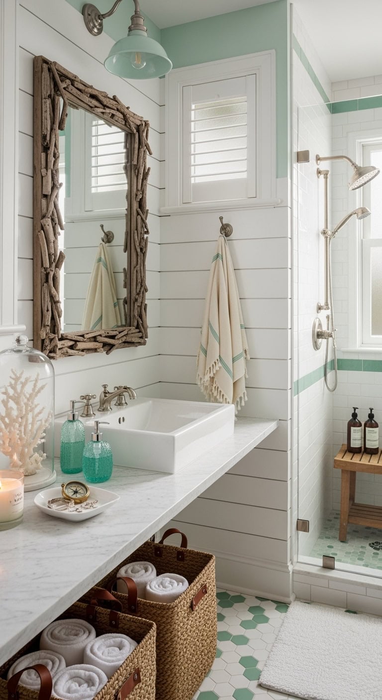 coastal beach house bathroom transformation