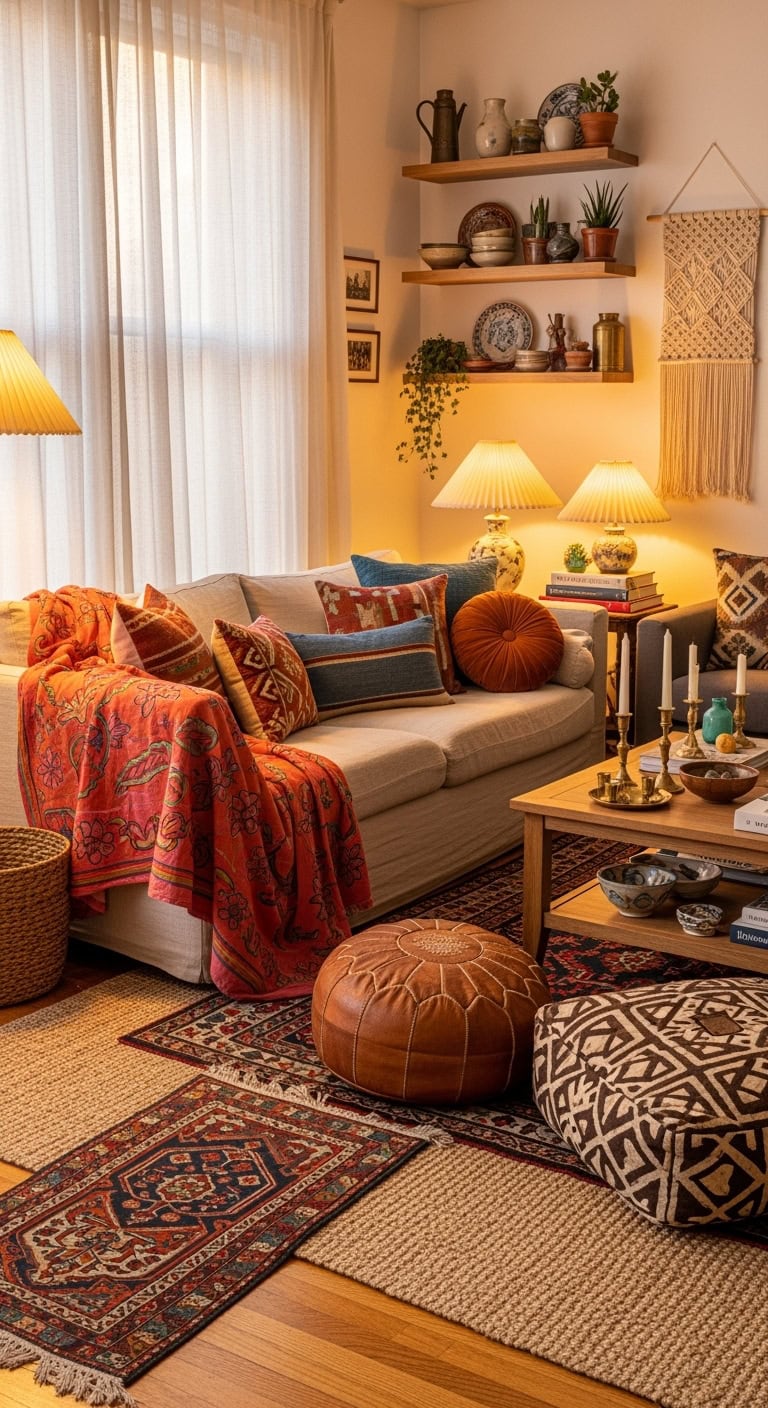 global layered textile accents