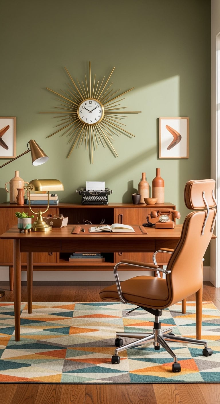 retro mod style statement clock