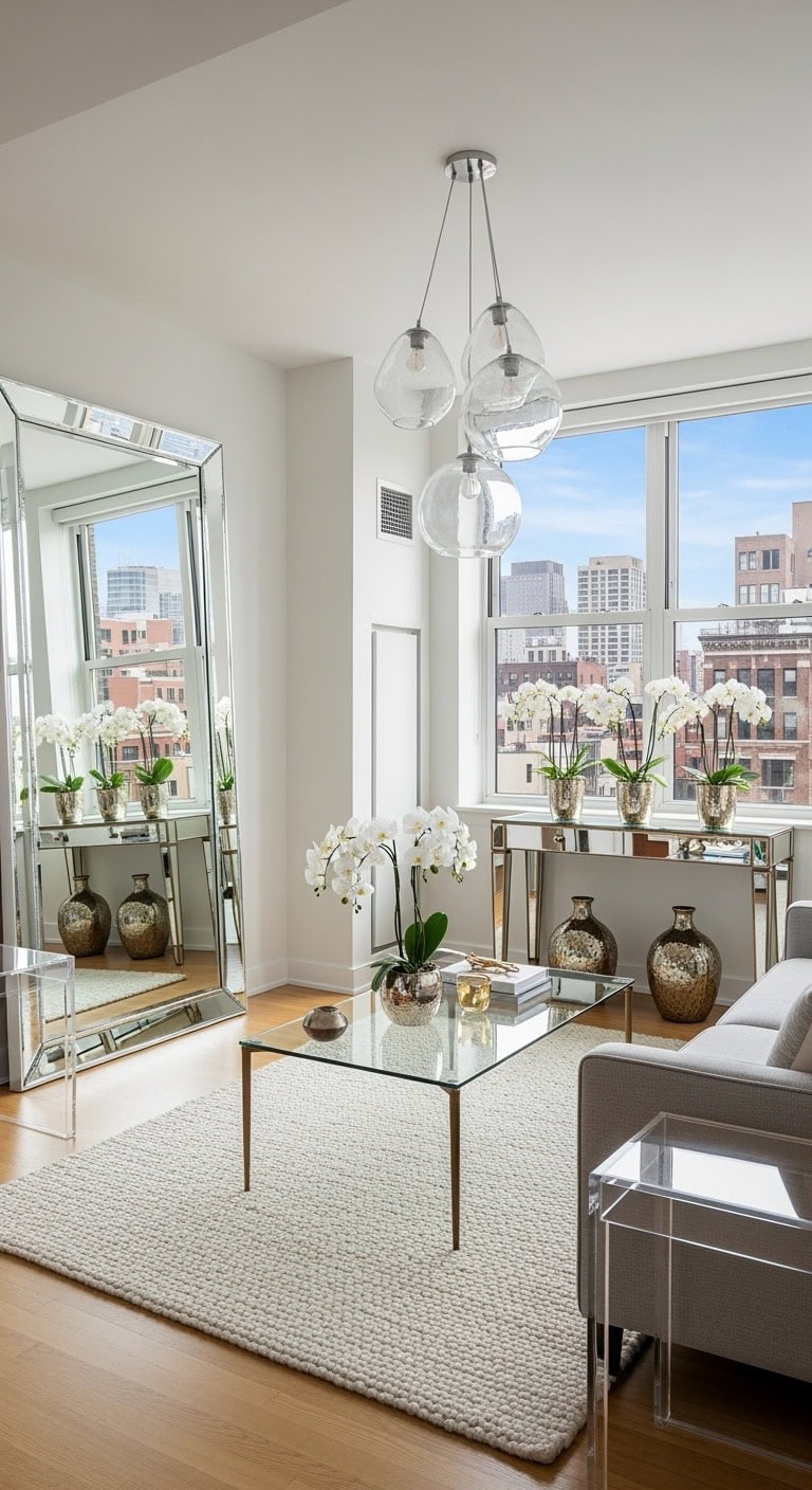 reflective surfaces amplify light