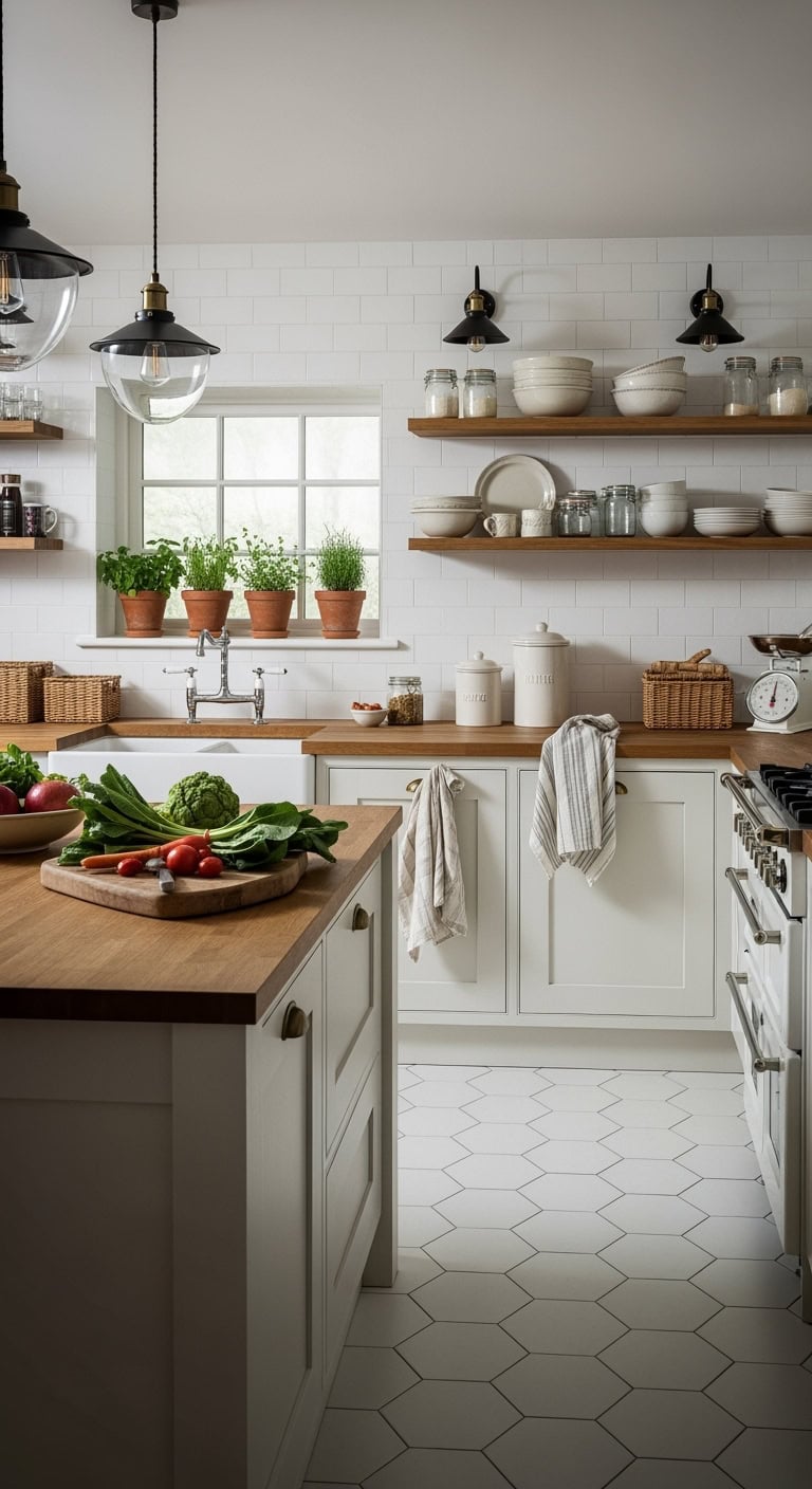 farmhouse tile design elements