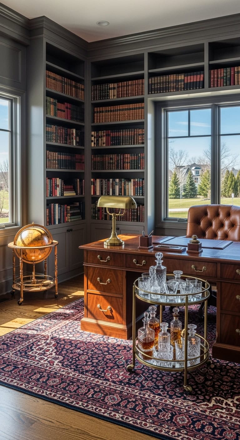 dark academia executive library