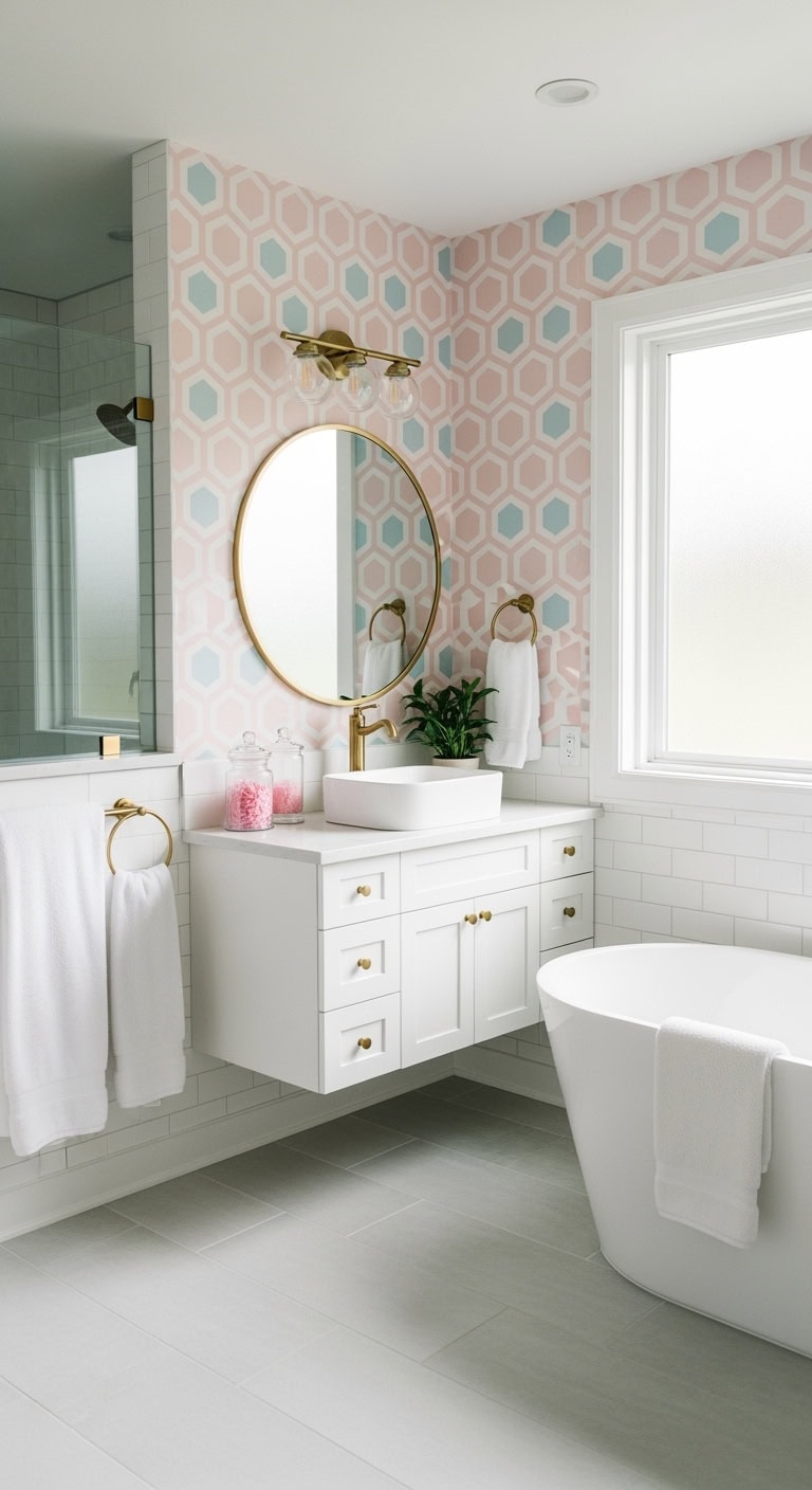 geometric wallpaper pattern ideas highlighted