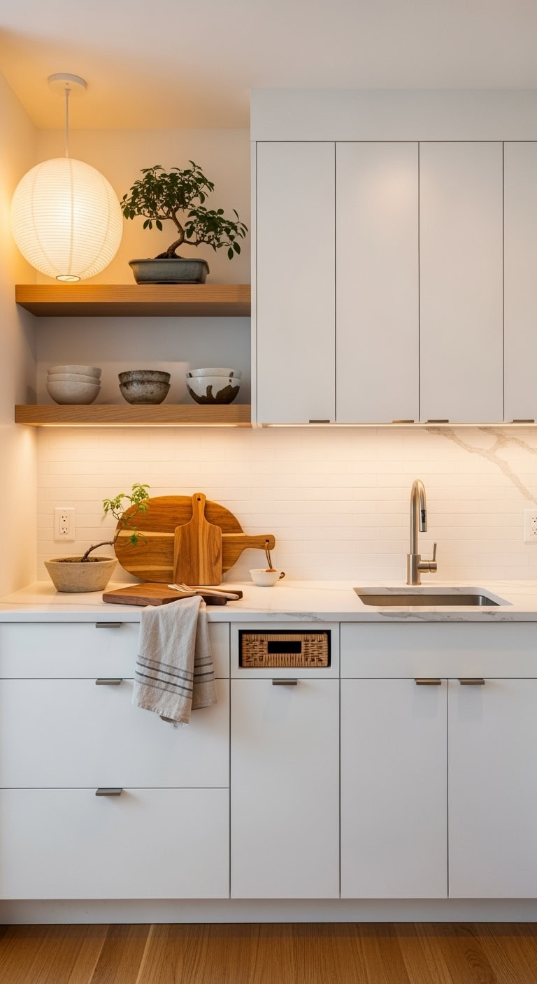 minimalist serene kitchen design