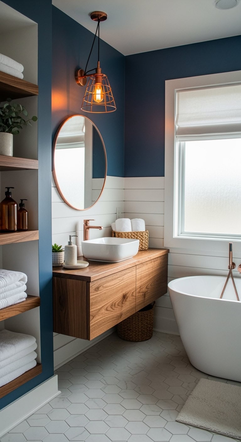 warm metallic accent lighting detail